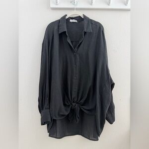 CJLA Carson button down in Black. New